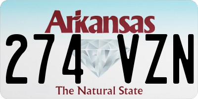 AR license plate 274VZN