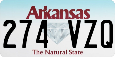 AR license plate 274VZQ