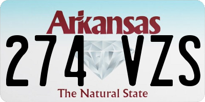 AR license plate 274VZS