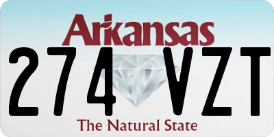 AR license plate 274VZT