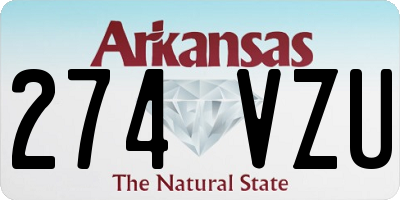AR license plate 274VZU