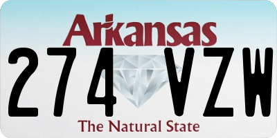 AR license plate 274VZW