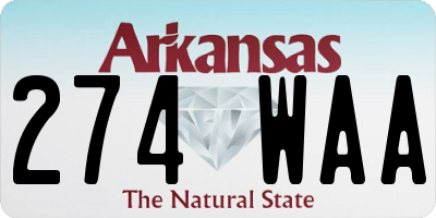 AR license plate 274WAA