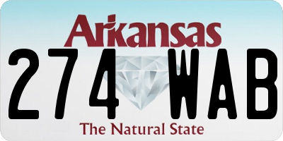 AR license plate 274WAB