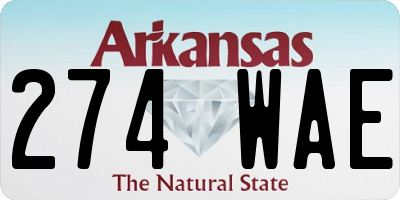 AR license plate 274WAE