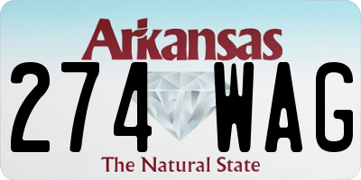 AR license plate 274WAG