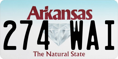 AR license plate 274WAI