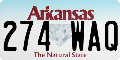 AR license plate 274WAQ