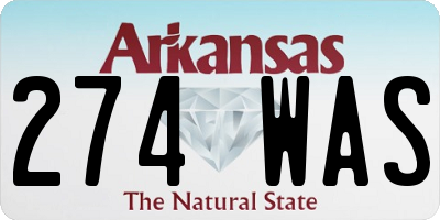AR license plate 274WAS