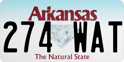 AR license plate 274WAT