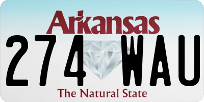 AR license plate 274WAU