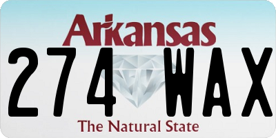 AR license plate 274WAX