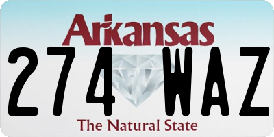 AR license plate 274WAZ
