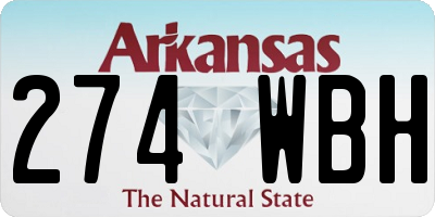 AR license plate 274WBH