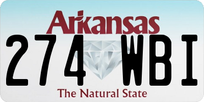 AR license plate 274WBI
