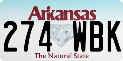 AR license plate 274WBK