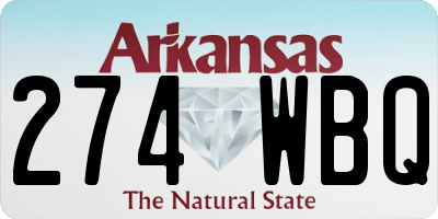 AR license plate 274WBQ