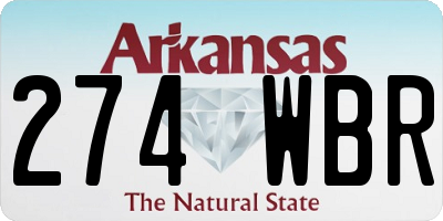 AR license plate 274WBR