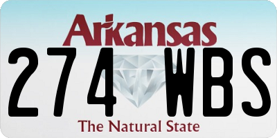 AR license plate 274WBS