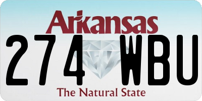 AR license plate 274WBU