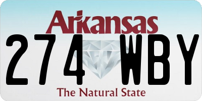 AR license plate 274WBY