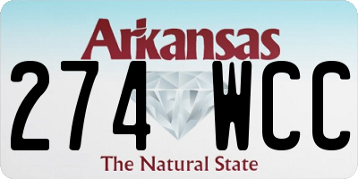 AR license plate 274WCC
