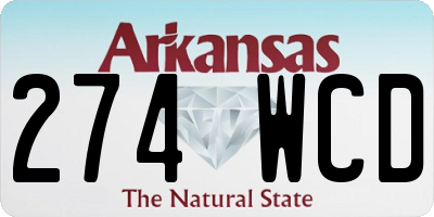 AR license plate 274WCD