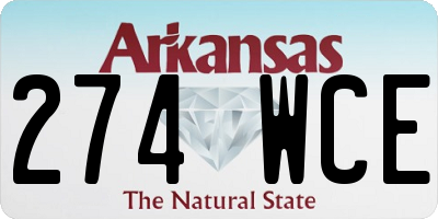 AR license plate 274WCE