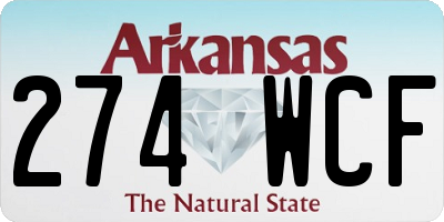 AR license plate 274WCF