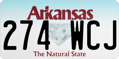 AR license plate 274WCJ