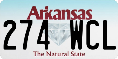 AR license plate 274WCL