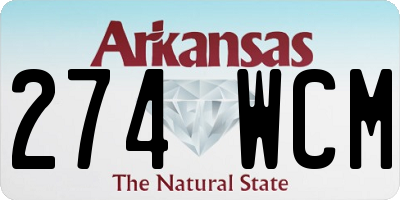 AR license plate 274WCM