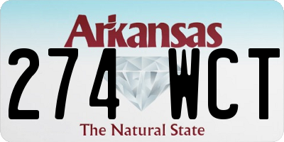 AR license plate 274WCT
