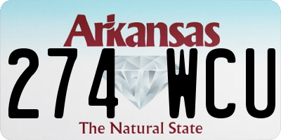 AR license plate 274WCU
