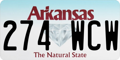 AR license plate 274WCW