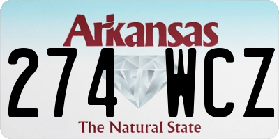 AR license plate 274WCZ