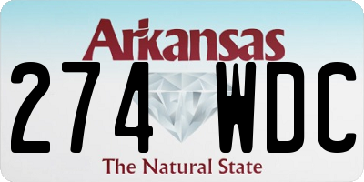 AR license plate 274WDC
