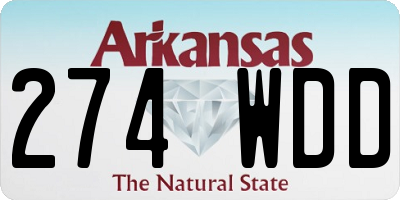 AR license plate 274WDD