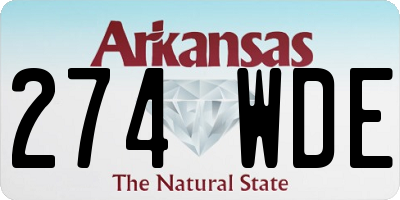 AR license plate 274WDE