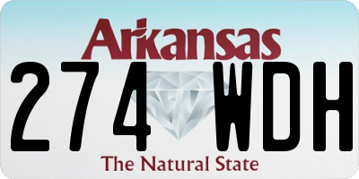AR license plate 274WDH