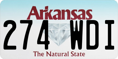 AR license plate 274WDI