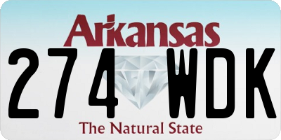 AR license plate 274WDK
