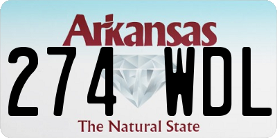 AR license plate 274WDL