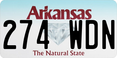 AR license plate 274WDN