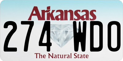 AR license plate 274WDO