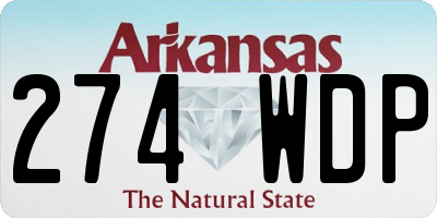 AR license plate 274WDP