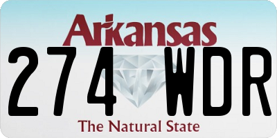 AR license plate 274WDR