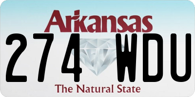 AR license plate 274WDU