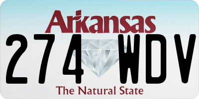 AR license plate 274WDV