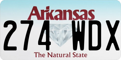 AR license plate 274WDX